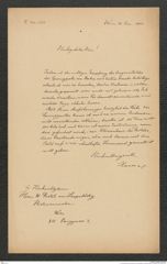 k.k. naturhistorisches Hofmuseum, Intendanzakten 1885-1896 (Hauer), Aktenzahl Z.22/1888, Seite 1